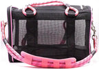Buddy's Best Airline Approved Pet Carrier Black & Pink Heavy Duty, Fits Under - Image 2