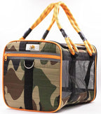 Buddy's Best Airline Approved Pet Carrier – Army Camo & Orange - Image 2